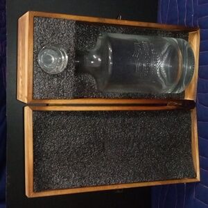 Harley-Davidson Heavy Glass Round Decanter - NIB